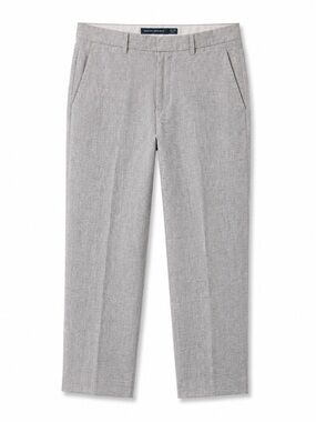 Perry Ellis Men's Grey Linen Blend Slim Fit Pants - Size 32x29